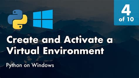 How to activate python virtual environment in windows 10